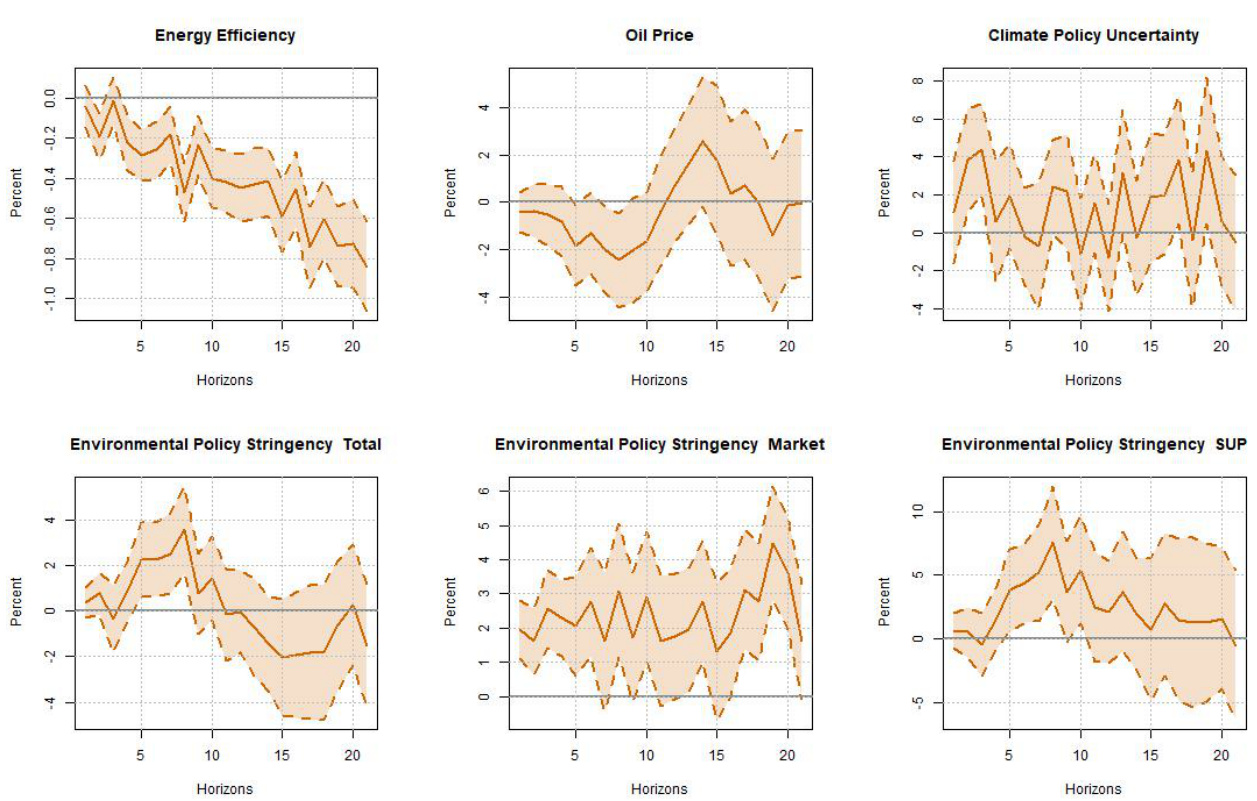 Figure 8: Climate policy responses to idiosyncratic component